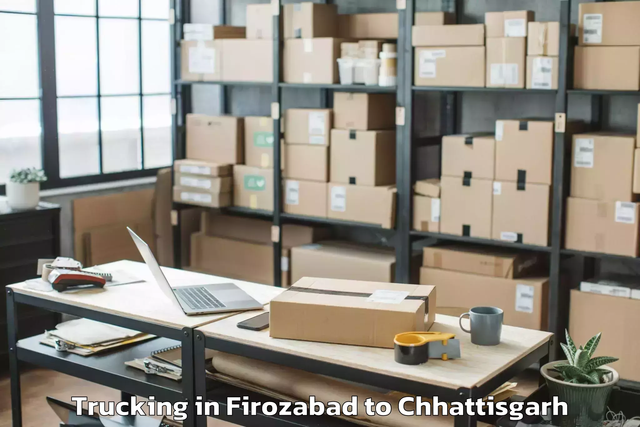 Hassle-Free Firozabad to Manendragarh Trucking